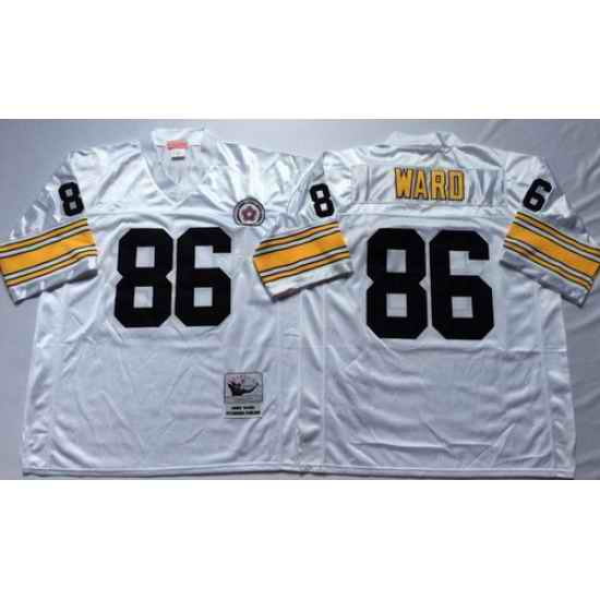 Mitchell And Ness Steelers #86 Hines Ward white Throwback Stitched NFL Jersey